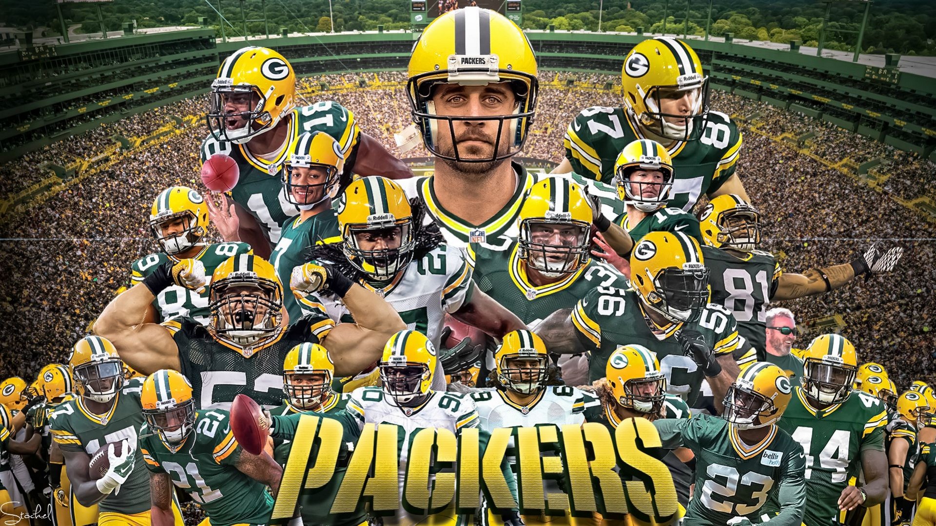 Green Bay Packers Wallpaper for Computer with high-resolution 1920x1080 pixel. Download and set as wallpaper for Desktop Computer, Apple iPhone X, XS Max, XR, 8, 7, 6, SE, iPad, Android